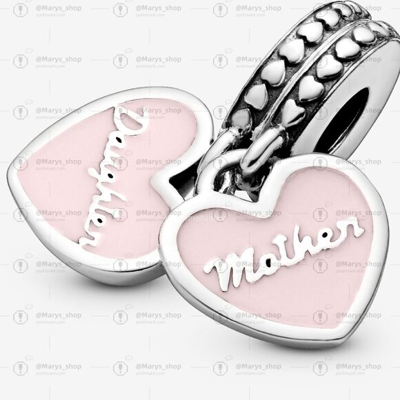 Pandora Mother & Daughter Hearts Dangle Charm - Picture 4 of 4